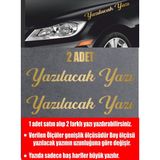 Sticker Usta Kişiye Özel Yazı 2 Adet Isim Soyisim Araba Oto Motosiklet Sticker 00097 - 60 Cm - Altın