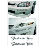 Sticker Usta Kişiye Özel Yazı 2 Adet Isim Soyisim Araba Oto Motosiklet Sticker 00097 - 60 Cm - Gri