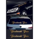 Sticker Usta Kişiye Özel Yazı 2 Adet Isim Soyisim Araba Oto Motosiklet Sticker 00097 - 99 Cm - Altın
