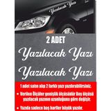 Sticker Usta Kişiye Özel Yazı 2 Adet Isim Soyisim Araba Oto Motosiklet Sticker 00097 - 99 Cm - Beyaz