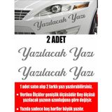 Sticker Usta Kişiye Özel Yazı 2 Adet Isim Soyisim Araba Oto Motosiklet Sticker 00097 - Gri - 12 Cm