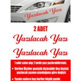 Sticker Usta Kişiye Özel Yazı 2 Adet Isim Soyisim Araba Oto Motosiklet Sticker 00097 - Kırmızı - 12 Cm