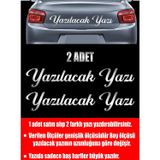 Sticker Usta Kişiye Özel Yazı 2 Adet Isim Soyisim Araba Oto Motosiklet Sticker 00097 - Krom - 12 Cm