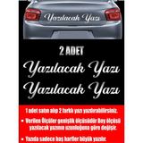 Sticker Usta Kişiye Özel Yazı 2 Adet Isim Soyisim Araba Oto Motosiklet Sticker 00097 - Krom - 20 Cm