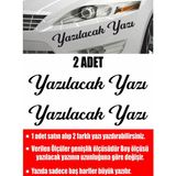 Sticker Usta Kişiye Özel Yazı 2 Adet Isim Soyisim Araba Oto Motosiklet Sticker 00097 - Siyah - 12 Cm