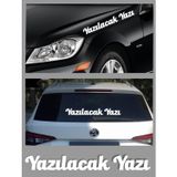 Sticker Usta Kişiye Özel Yazı 2 Adet Isim Soyisim Sticker 00096 - 20 Cm - Beyaz