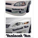 Sticker Usta Kişiye Özel Yazı 2 Adet Isim Soyisim Sticker 00096 - 25 Cm - Siyah