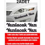 Sticker Usta Kişiye Özel Yazı 2 Adet Isim Soyisim Sticker 00096 - 30 Cm - Siyah