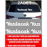 Sticker Usta Kişiye Özel Yazı 2 Adet Isim Soyisim Sticker 00096 - 40 Cm - Beyaz