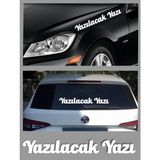 Sticker Usta Kişiye Özel Yazı 2 Adet Isim Soyisim Sticker 00096 - 80 Cm - Beyaz