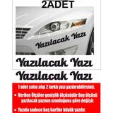 Sticker Usta Kişiye Özel Yazı 2 Adet Isim Soyisim Sticker 00096 - 80 Cm - Siyah