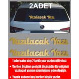 Sticker Usta Kişiye Özel Yazı 2 Adet Isim Soyisim Sticker 00096 - Altın - 100 Cm
