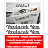 Sticker Usta Kişiye Özel Yazı 2 Adet Isim Soyisim Sticker 00096 - Gri - 12 Cm