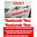 Sticker Usta Kişiye Özel Yazı 2 Adet Isim Soyisim Sticker 00096 - Kırmızı - 100 Cm