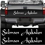 Sticker Usta Kişiye Özel Yazı 2 Adet Isim Soyisim Sticker 02105 - 20 Cm - Beyaz