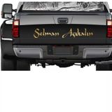 Sticker Usta Kişiye Özel Yazı 2 Adet Isim Soyisim Sticker 02105 - 40 Cm - Altın
