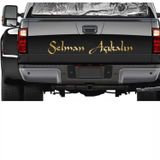 Sticker Usta Kişiye Özel Yazı 2 Adet Isim Soyisim Sticker 02105 - 60 Cm - Altın