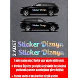 Sticker Usta Kişiye Özel Yazı - 2 Adet Isim Soyisim Yazı - Araba - Oto - Araç -Motosiklet - 00096 Çok Renkli 15 Cm