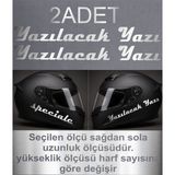 Sticker Usta Kişiye Özel Yazı Sticker Kişiselleştirilebilir Yazı Isim Soyisim Ad Soyad Sticker Oto Araba Motosiklet Kask Sticker 00204 - Krom - 15 Cm