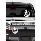 Sticker Usta Kurt Hilal Bozkurt Araba Oto Motosiklet Sticker 01968 - 60x50 Cm - Beyaz