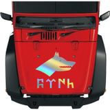 Sticker Usta Kurt ve Göktrkçe Türk Sticker - 00261 Hologram 15X13 CM 35 x 30 cm stickerusta76b5302f-3c2-35x30