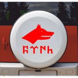 Sticker Usta Kurt ve Göktrkçe Türk Sticker - 00261 Kırmızı 20X18 CM 35 x 32 cm stickerusta648b502b-054-35x32