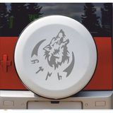 Sticker Usta Kurt ve Göktürkçe Türk Yazısı Gökbörü Sticker - Araba Oto Motosiklet Karavan Pickup Sticker 00758 - Gri - 100x86 Cm