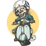 Sticker Usta Kuru Kafa Vespa Sticker 00012 Sarı 7 x 10