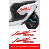Sticker Usta Limited Edition Sticker 2 Adet Araba Oto Motosiklet Kask Pc Laptop Karavan Sticker 00305 - 12x3 Cm - Kırmızı