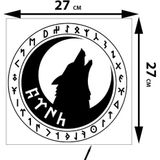Sticker Usta Marshan 0014 Oto Sticker Kendinden Yapışkan Kurt Göktürk Beyaz 27