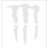 Sticker Usta Monster Pençe Araba Sticker 00928 Gri 50 x 40 cm