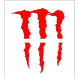 Sticker Usta Monster Pençe Araba Sticker 00928 Kırmızı 20 x 16 cm
