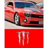 Sticker Usta Monster Pençe Far Araba Oto Sticker Etiket 02153 - 15x12 Cm - Krom