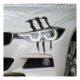 Sticker Usta Monster Pençe Far Araba Oto Sticker Etiket 02153 - 25x21 Cm - Siyah