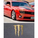 Sticker Usta Monster Pençe Far Araba Oto Sticker Etiket 02153 - 30x25 Cm - Altın