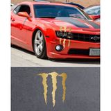 Sticker Usta Monster Pençe Far Araba Oto Sticker Etiket 02153 - 40x34 Cm - Altın