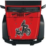 Sticker Usta Motosiklet Chopper Pitbull Sticker 00545 - 80x69 Cm - Renkli
