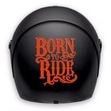 Sticker Usta Motosiklet Kask Born To Ride Motosiklet Araba Oto Sticker 00066 - Kırmızı - 40x34 Cm