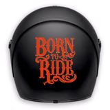 Sticker Usta Motosiklet Kask Born To Ride Motosiklet Araba Oto Sticker 00066 - Kırmızı - 50x43 Cm