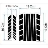 Sticker Usta Motosiklet Kask Reflektif Folyo Sticker 00010 - 17x13 Cm - Kırmızı
