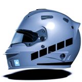 Sticker Usta Motosiklet Kask Reflektif Folyo Sticker 00010 - 17x13 Cm - Siyah