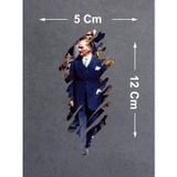 Sticker Usta Mustafa Kemal Atatürk - Büyük Türk - Başbuğ - Türkiye Sticker 00322 Renkli 12x5 Cm 70 x 29 cm StickerDizayna1455dac-bdb-70x29