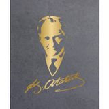 Sticker Usta Mustafa Kemal - Atatürk Imza Sticker Araba 00565 Altın 12x9 Cm 120 x 90 cm stickerusta37589232-355-120x90