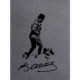 Sticker Usta Mustafa Kemal Atatürk Kocatepe Silüet Sticker - 00617 Siyah 50x33 Cm 40 x 26 cm StickerDizayn413d25f3-2f6-40x26
