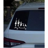 Sticker Usta My Family Sticker Silah Koleksiyonu Araba Motosiklet 00125 Beyaz 20x18 Cm 40 x 36 cm