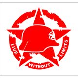 Sticker Usta Off Road Army Offroad Askeri Yıldız Sticker 00922 Kırmızı 10 x 10 cm