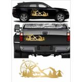 Sticker Usta Off Road Kamp Karavan Camping Pusula Sticker 02100 Altın 143x60 Cm 60 x 25 cm