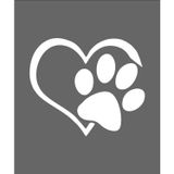 Sticker Usta Pati Köpek Kedi Patisi Araba Oto Motosiklet Sticker 00436 - 25x21 Cm - Beyaz
