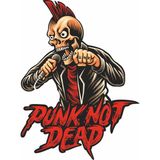 Sticker Usta Punk Kurukafa Metalica Araba Oto Motosiklet Sticker 00033 - 10x7,5 Cm - Renkli