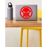 Sticker Usta Punnisher Yıldız Araba Oto Motosiklet Karavan Sticker 00063 - 60x60 Cm - Kırmızı